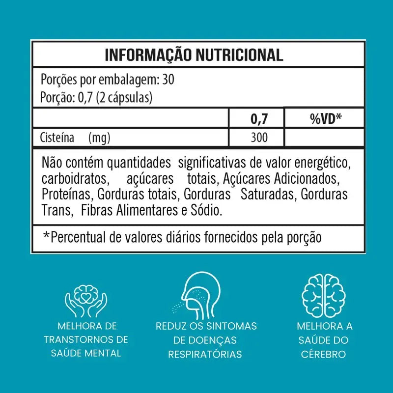 NAC N-acetilcisteína Amesse 600mg - 60 Cápsulas